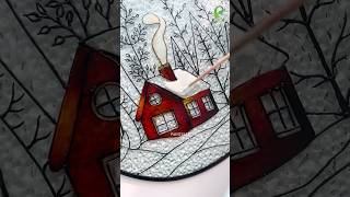 Painting House on Glass 😱 🏠 shorts [upl. by Aened]