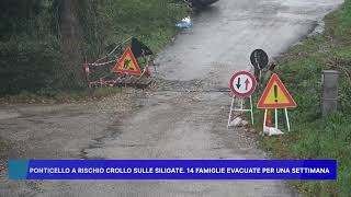 PONTICELLO A RISCHIO CROLLO SULLE SILIGATE 14 FAMIGLIE EVACUATE PER UNA SETTIMANA [upl. by Perle]