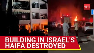 Hezbollah Rocket Strike Damages Haifa Building IDF Intercepts Some Missiles  Watch [upl. by Briggs563]