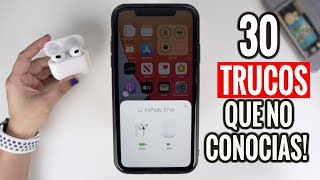 Airpods 🎧 30 TRUCOS Para Aprovecharlos al máximo ✅ [upl. by Annoyek]