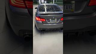 BMW F10 535i CATLESS DOWNPIPE EXHAUST AT IDLE [upl. by Cerys988]