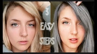 Blonde with Roots to Cool GraySilver  3 Step Tutorial [upl. by Elohc603]