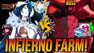 REY DEMONIO BOSS FARM 📈 INFIERNO MEJOR EQUIPO GUÍA COMPLETA 🙂  Seven Deadly Sins Grand Cross [upl. by Millford]