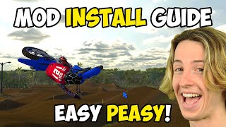 2024  How to EASILY Install MODS for MX Bikes  Find Tracks Bikes amp Gear  Tutorial [upl. by Bovill]