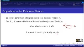 Relaciones Binarias  Clase Virtual Matemática Discreta  07042020  Parte 2 [upl. by Zelikow]