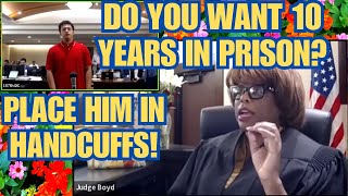 Judge Boyd Revokes And Cuffs Lazy Probationer [upl. by Hnirt753]