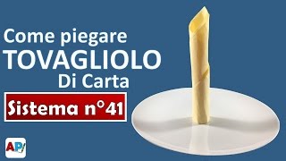 Come piegare tovagliolo di carta a forma di Candela  Tovaglioli portaposate fai da te [upl. by Katerina]