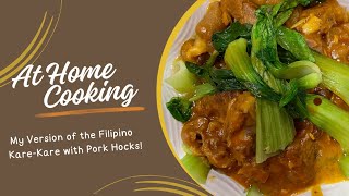 Cooking one of our Favorite Filipino Dish KareKare with Delicious Pork Hock Pata [upl. by Julita]