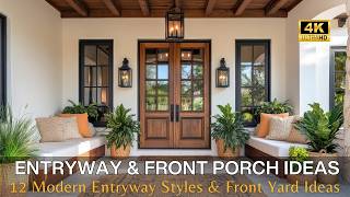 Modern Entryway amp Front Porch Design 12 Architectural Styles with Beautiful Front Yard Landscaping [upl. by Wade]