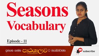 Seasons Vocabulary in English in Sinhala  Patashalawa [upl. by Banna]