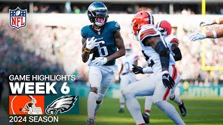 Cleveland Browns vs Philadelphia Eagles  2024 Week 6 Game Highlights [upl. by Adnoyek568]