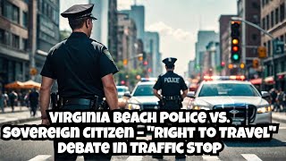 Virginia Beach Police vs Sovereign Citizen Right to Travel Debate in Traffic Stop [upl. by Mychal123]