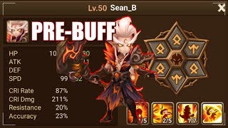 Bellenus Warmup Day Cleave Damage Build  Summoners War [upl. by Anoerb566]