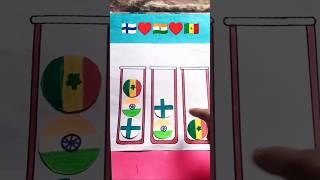 Indian Flag ♥️ Finland Flag ♥️ Senegal Flag  Independence Day Drawing shorts art games [upl. by Brenk]