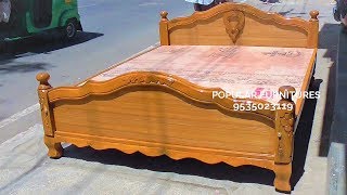 Wooden Bed King and Queen Size Design Beds Available in Popular FurnituresPakkah Indians [upl. by Sayer]