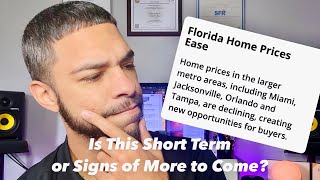 FL Listing Prices Falling Creating Opportunities For Buyers to Catch a Deal [upl. by Adnuahsar]