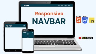 How to Easily Create Responsive Navbar  HTML CSS JS [upl. by Airym]