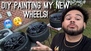 DIY PAINTING MY NEW WHEELS SUPRA WHEELS [upl. by Jeanelle]