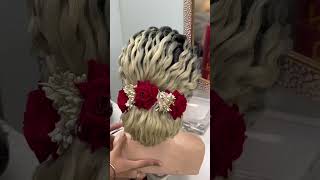 Messy bun🌺hairgoals hairtransformmessyhairstyles freelancer messybunhairstyle messybuntutorial [upl. by Gaskin]