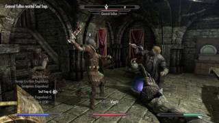 Skyrim  Killing General Tullius  Stormcloak Ending [upl. by Inram]