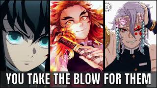 You take the blow for him in a fight  Demon slayer x listener asmr [upl. by Mcquoid911]