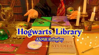 Harry Potter ASMR Roleplay  Friend helps you relax for exams in Hogwarts Library whispering [upl. by Reseta]