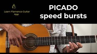 PICADO SPEED EXERCISES FLAMENCO GUITAR [upl. by Ycnaf]