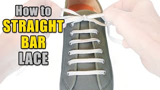 Straight Bar Lacing Tutorial – Professor Shoelace [upl. by Norb219]