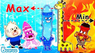 Fire vs Water Crayon Groom  😮 Why Is Groom Water so Tall  Crayons Cartoon for Kids  Bearee Bear [upl. by Sharp]