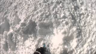 Avalanche in Greece Vasilitsa caught on helmetcam Go Pro HD Feb 2013 [upl. by Tocci]