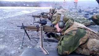 Firing the FN MINIMI belt fed with barrel swap [upl. by Talmud]