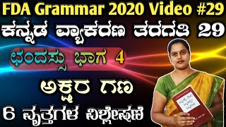 Chandassu akshara gana vruttagalu kannada grammar class fda sda exam preparation 2020 psi pdokpsc [upl. by Lokin]