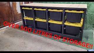 DIY Storage Tote Workbench  Easy amp Functional Workshop Storage Solution [upl. by Selij]