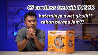 test daya tahan baterai 1000 INGCO CSLI1851 CORDLESS BRUSHLESS CIRCULAR SAW 7 [upl. by Liagabba]