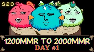 Disablesaur  Discard Bug  1200mmr to 2000mmr DAY 1  Axie Infinity S20 [upl. by Riada]