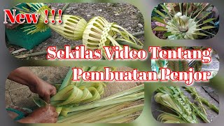 Tutorial Dekorasi  Penjor  Cara Membuat Janur Kuning [upl. by Yadseut]