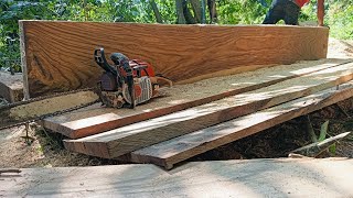 EXPERTISE CHAINSAW BEAUTIFUL WOOD CUTTING 😎😎 [upl. by Aiderfla]