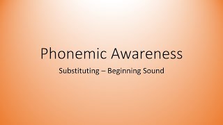 Substituting  beginning sound [upl. by Spaulding]