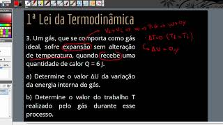 1ª Lei da Termodinâmica  Exercício 3 [upl. by Parfitt]