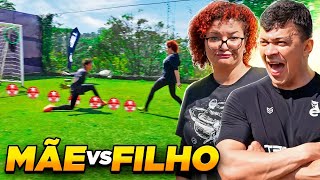 DESAFIO DE MÃE vs FILHO ATÉ MINHA MÃE FARIA ⚽ [upl. by Odeen698]