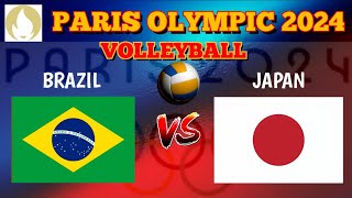 JAPAN vs BRAZIL  PARIS 2024 OLYMPICS  Womens Volleyball LIVE Score [upl. by Adyht]