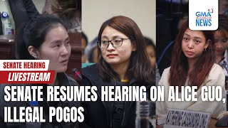 LIVE Senate resumes hearing on Alice Guo illegal POGOs Sept 24 2024  Replay [upl. by Kcyrred]