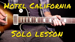 Eagles  Hotel California solo lesson [upl. by Owens]