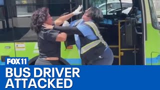 Bus driver attacked in South LA [upl. by Burgener]