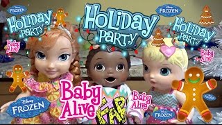 BABY ALIVE has a COOKIE PARTY The Lilly and Mommy show Holiday party with ANNA and BAILEY [upl. by Erick630]