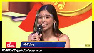 Maine Mendoza on hosting a talent show on TV5 Maja Salvador on doing Nina Nino and PoPinoy [upl. by Llemhar]