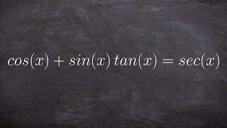 Verifying a trigonometric Identities [upl. by Olatha]