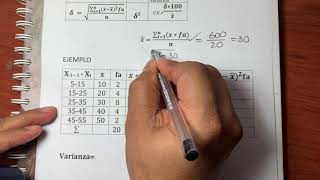 Varianza Desviación Estándar y Coeficiente de Variación Datos Agrupados [upl. by Azmah]