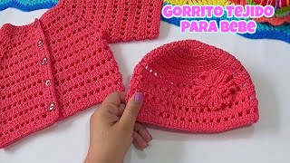 Gorro Tejido para bebe Paso a paso Crea El conjunto perfecto para tu Bebe [upl. by Ecineg308]