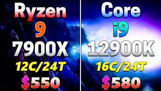 Ryzen 9 7900X vs Core i9 12900K  PC Gameplay Tested [upl. by Schiro314]